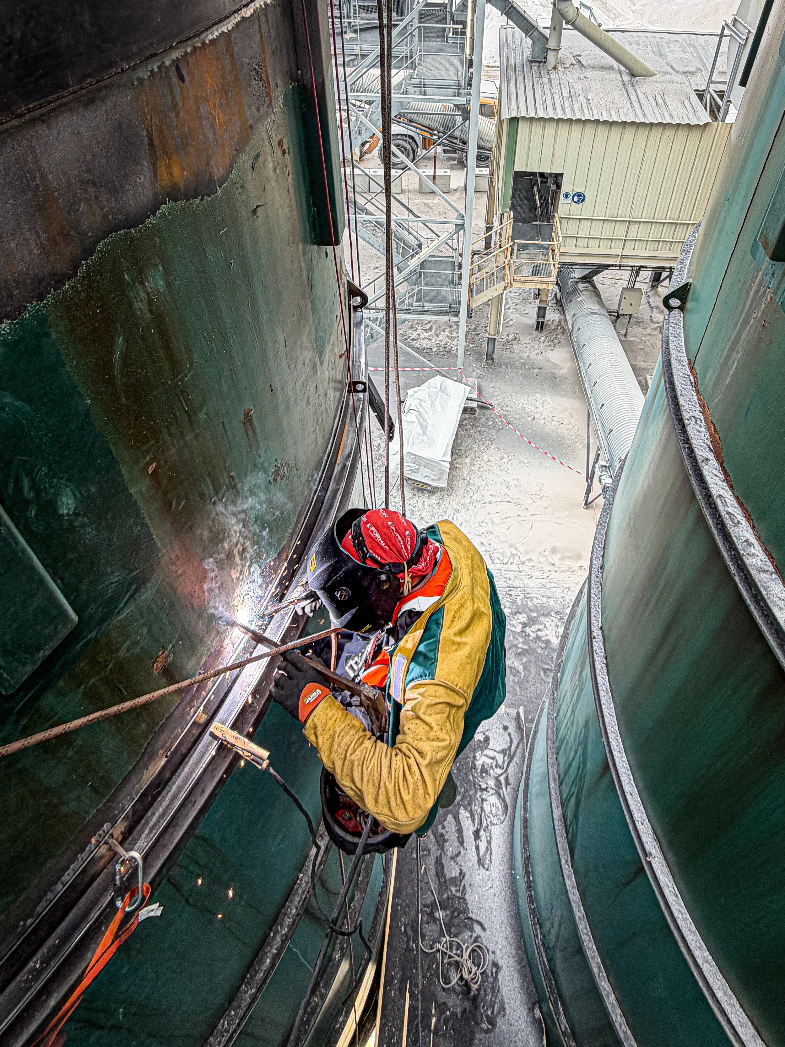 Rénovation de silos industriels en accès difficile